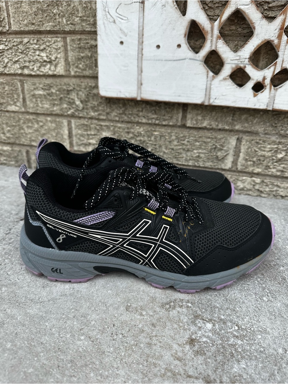 ASICS Women's Gel-Venture 8 Trail Shoes, 8.5 US Black/lavender - Picture 2 of 8
